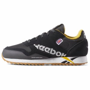 Reebok CL LEATHER RIPPLE MU Turnschuhe Kinder - Schwarz/Weiß - DE 147-UDF